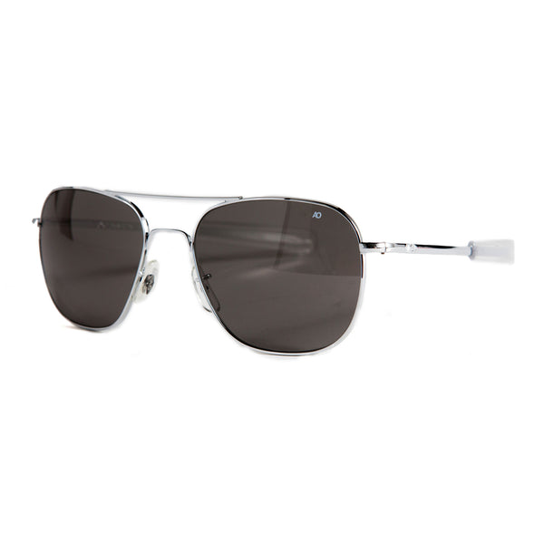 AO EYEWEAR (AMERICAN OPTICS) 55MM "ORIGINAL PILOTS" SUNGLASSES - CHROME