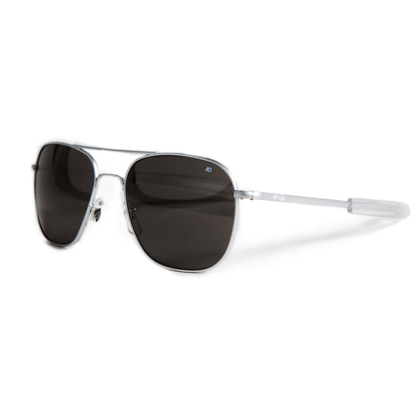 AMERICAN OPTICS 55MM "ORIGINAL PILOTS" SUNGLASSES - MATTE CHROME