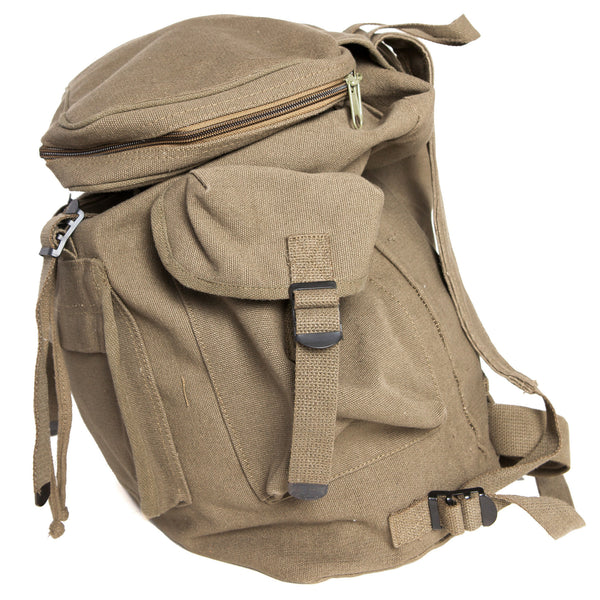 CANVAS EUROPEAN RUCKSACK - EARTH BROWN