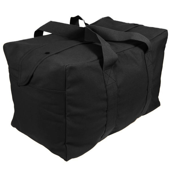 CANVAS PARACHUTE CARGO BAG - BLACK