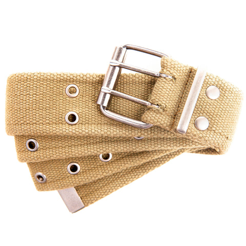 ULTRA FORCE VINTAGE BELT W/ DOUBLE PRONG BUCKLE - KHAKI