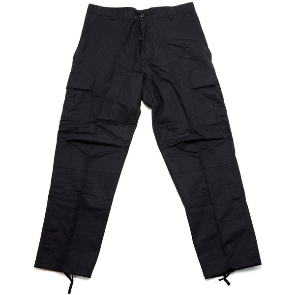 VINTAGE FLAT FRONT CARGO PANTS - BLACK