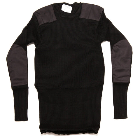 WOOL COMMANDO SWEATER - BLACK