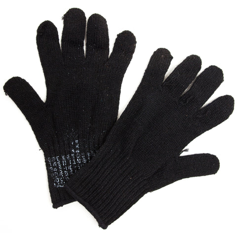 G.I WOOL GLOVE LINERS - BLACK