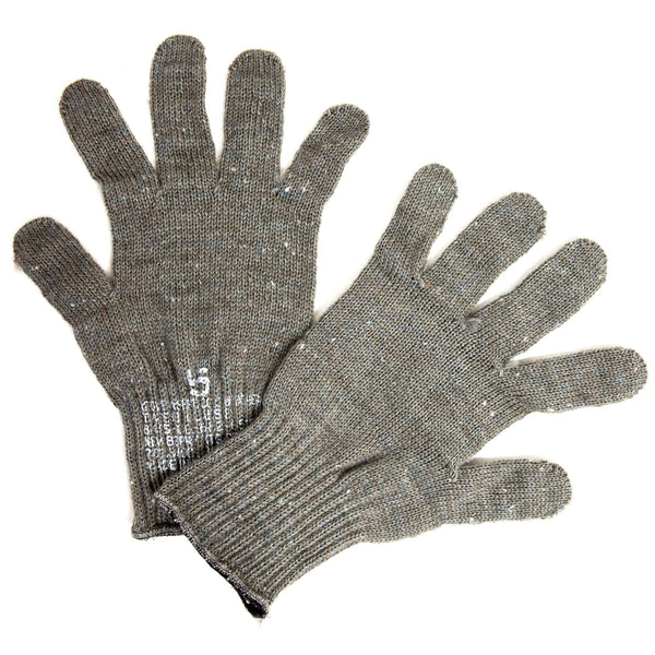 G.I WOOL GLOVE LINERS - GREY