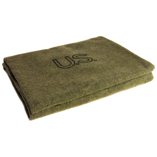 OLIVE DRAB U.S 70% VIRGIN WOOL BLANKET